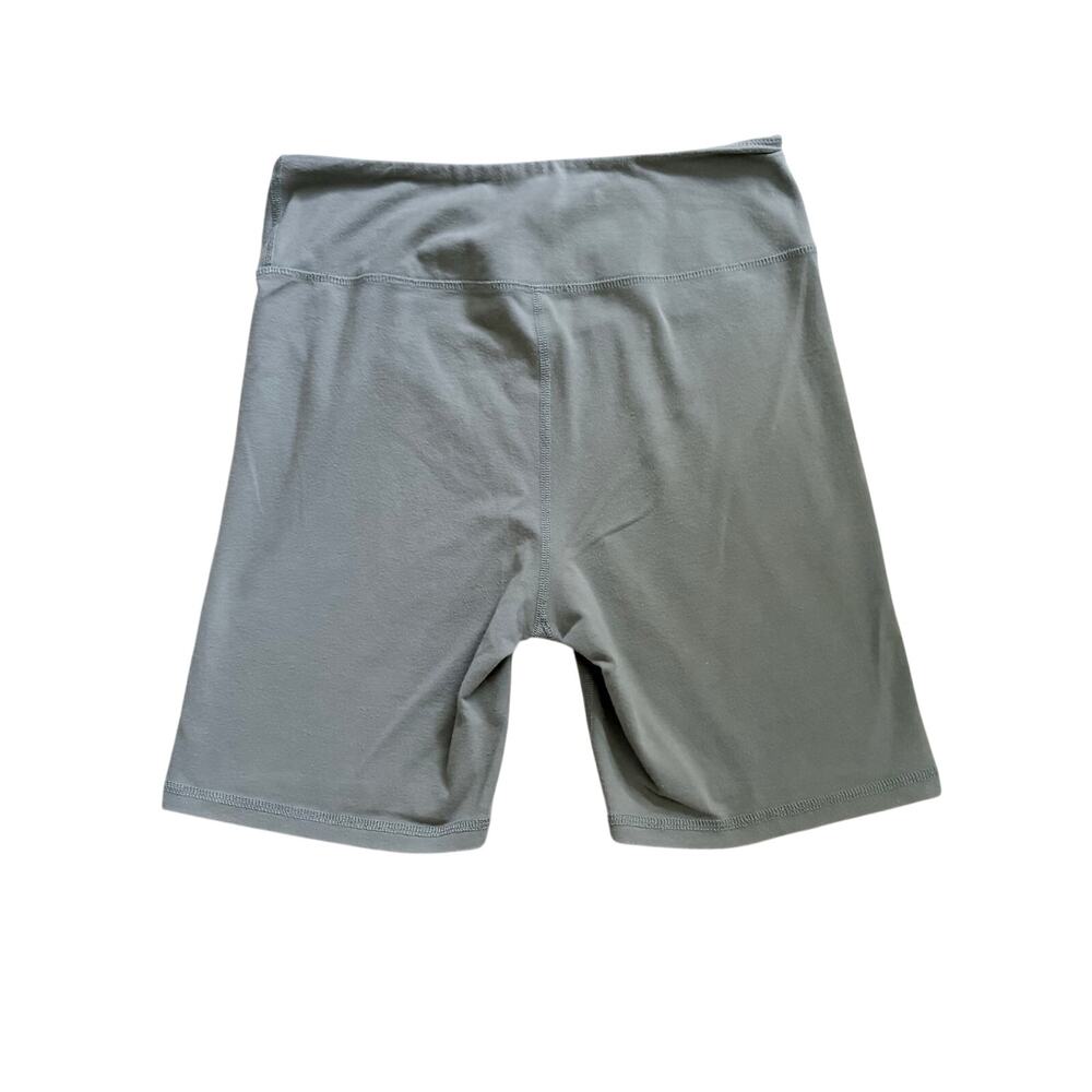 Mate the Label Stretch 7" Biker Shorts Pebble High Waisted Low Impact Wms Size L - Picture 3 of 5